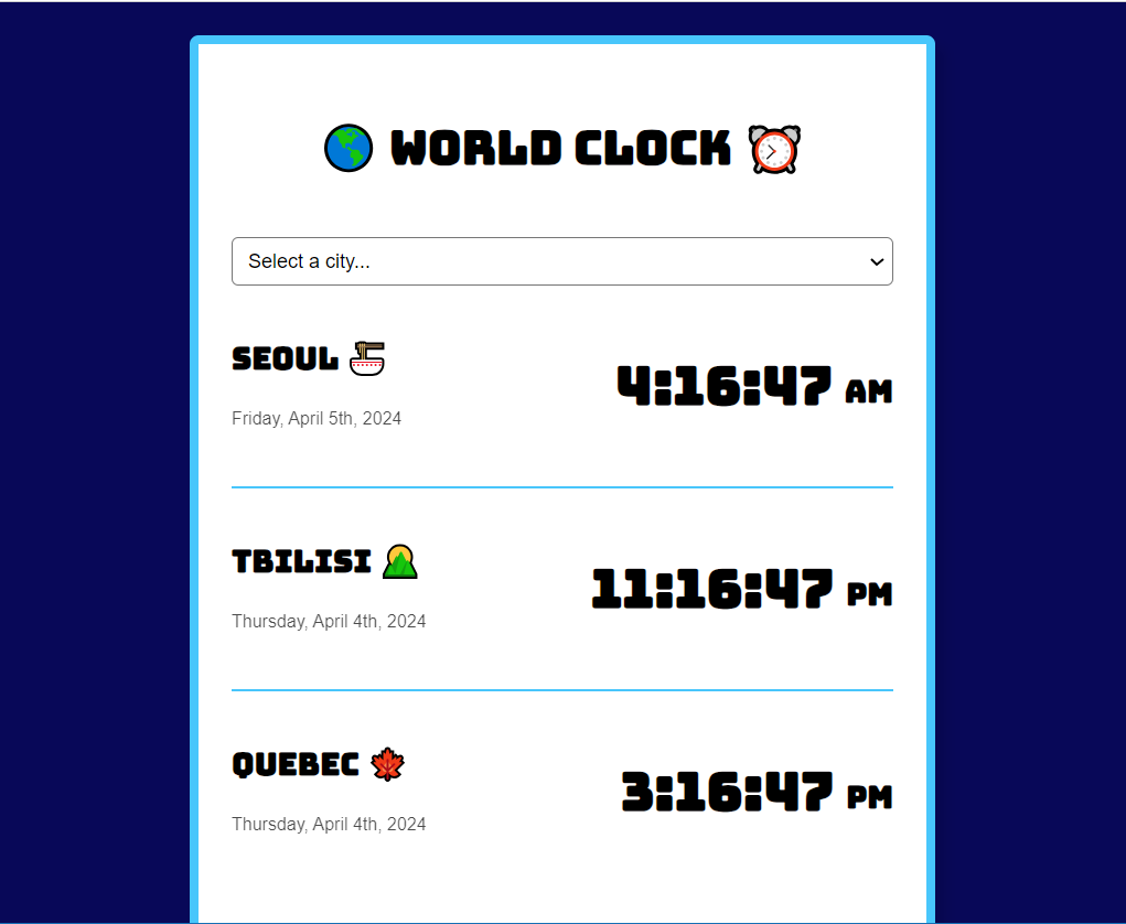 World Clock App